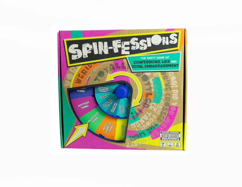 Tomy Spin Fessions Party Game Hilarious Storytelling Challenge Teens Adults New
