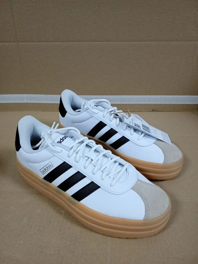 Adidas Womens Vl Court 3.0 White Black Wonder Beige 9.5 US 8 UK Lace Up New