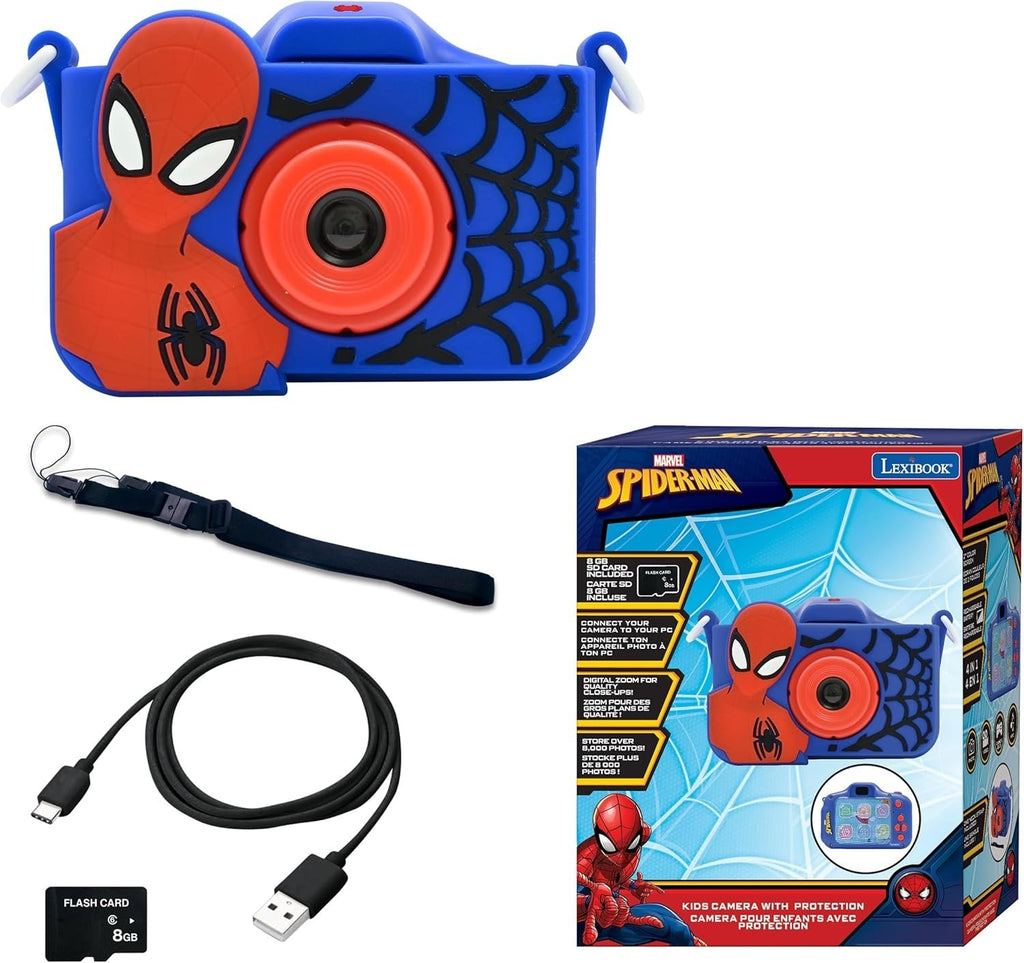 Lexibook DJ078SP Spider Man 4 In 1 camera Children Protection Video New