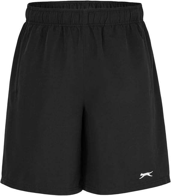 Slazenger Mens Woven Shorts 100 Polyester Elastic Waist Band Black XL New