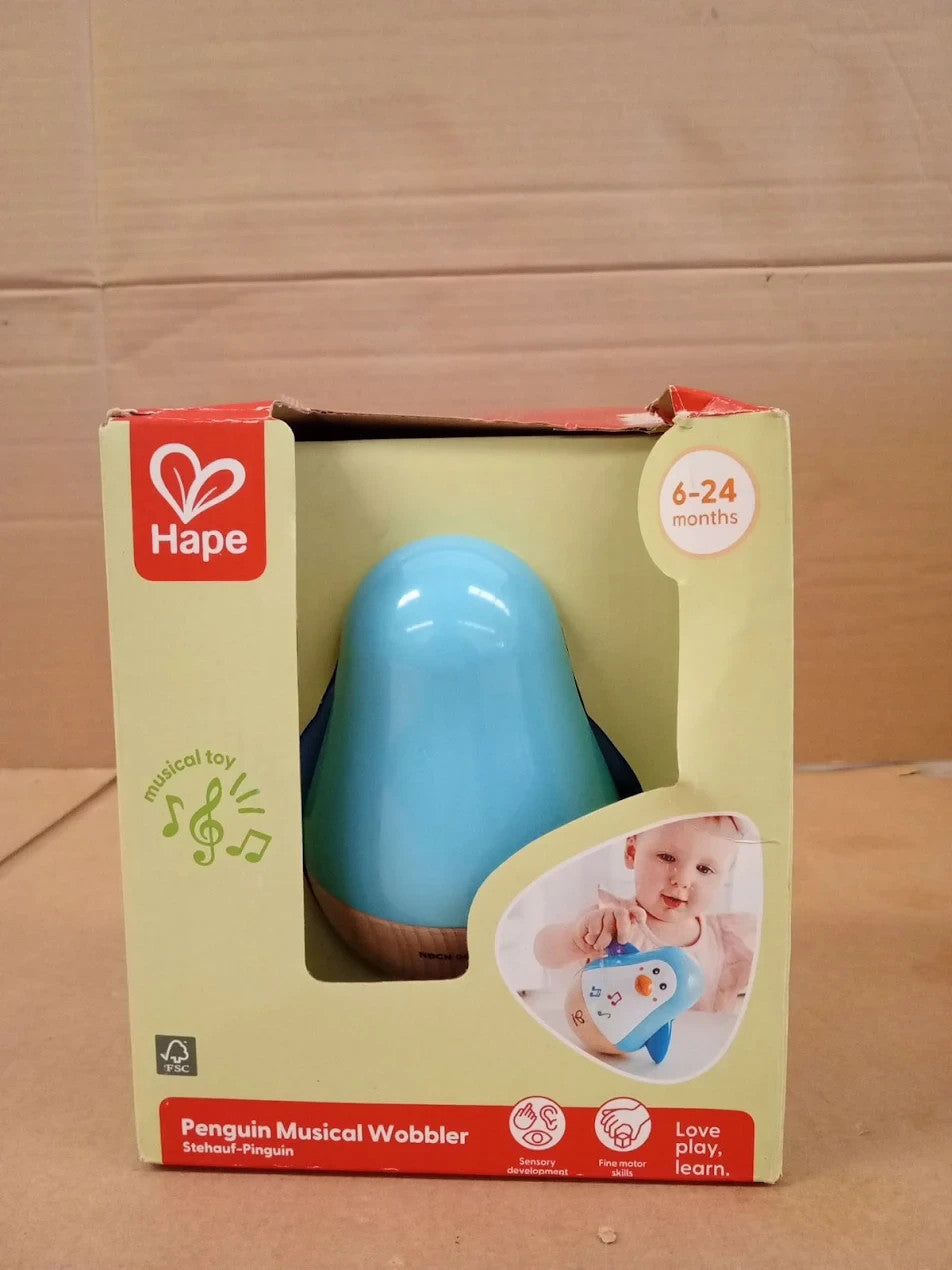 Hape Penguin Musical Wobbler Colourful Wobbling Melody Penguin Toy 6 Months+