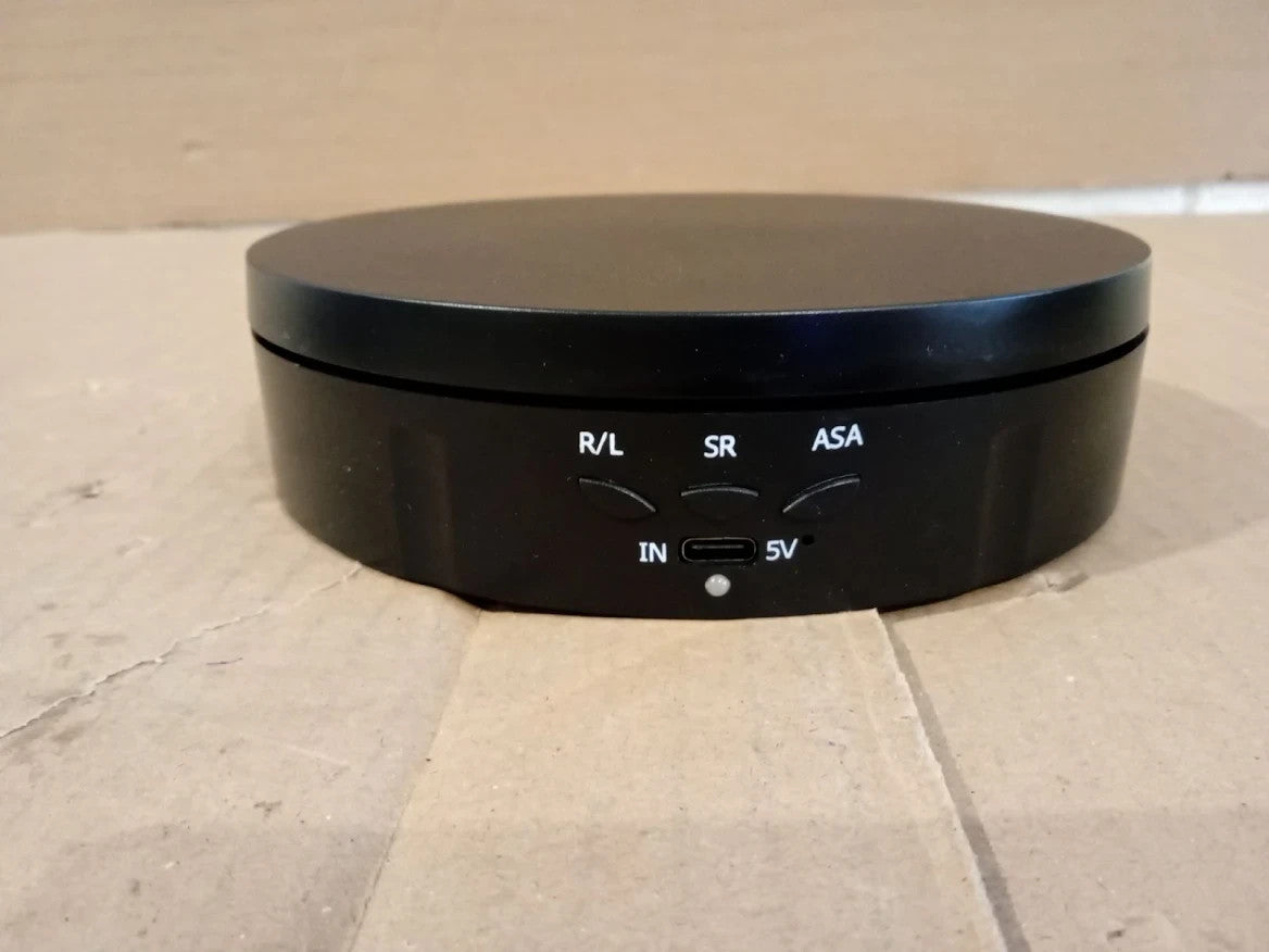 Electric Rotating Display Stand for Photography 360° Rotating 14.6cm Black