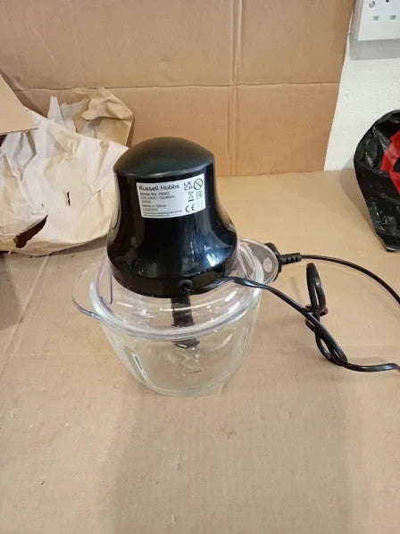 Russell Hobbs Desire Electric Fruit Vegetable Mini Chopper 1L Glass Bowl 200W