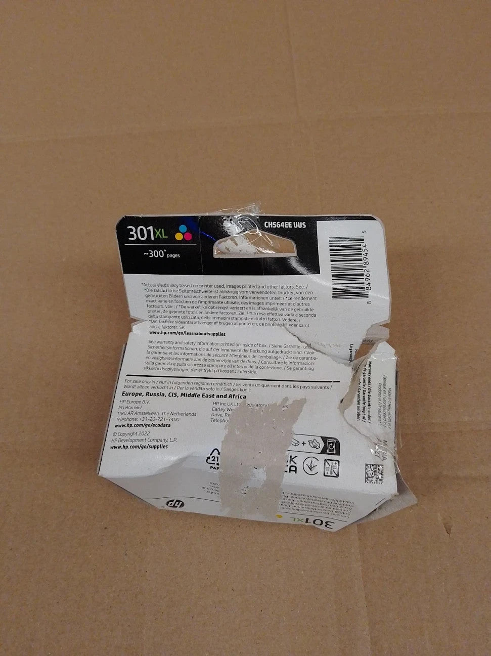 HP 301XL High Yield Tri Colour Original Ink Cartridge CH564EE Works DeskJet 1000