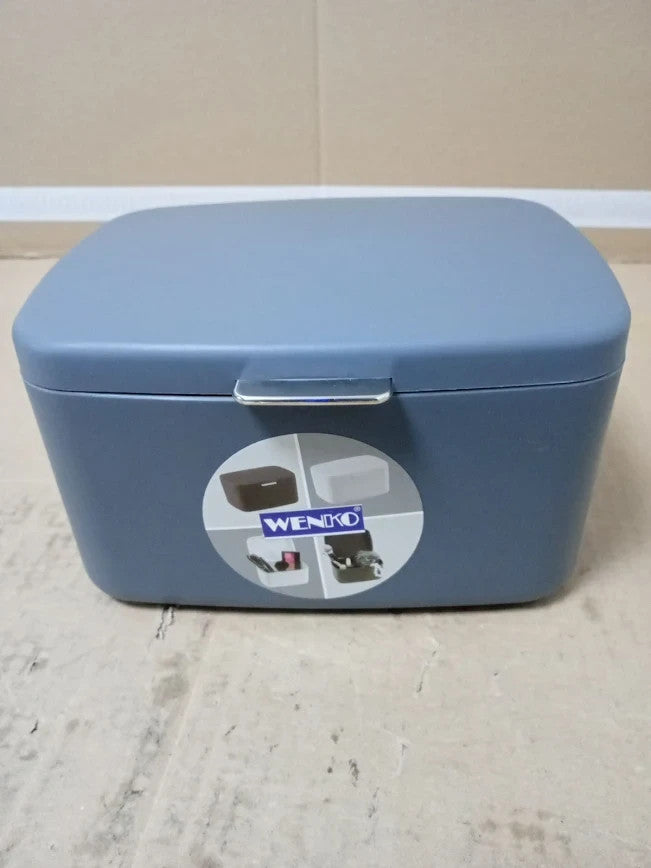 Wenko Barcelona Bathroom Box Storage Basket Lid Completely 19.5x11x16cm