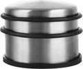 ASelected 2.2Lb Door Stop 1Kg Heavy Duty Stainless Steel Chrome 7.5x9cm New