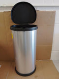 Curver 40 Litre Deco Touch Top Kitchen Bin Silver Waste Lightweight Resin