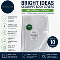 Bright Ideas Clear Pvc Book Covers A4+ 490x350mm Flat Thick Protect Books