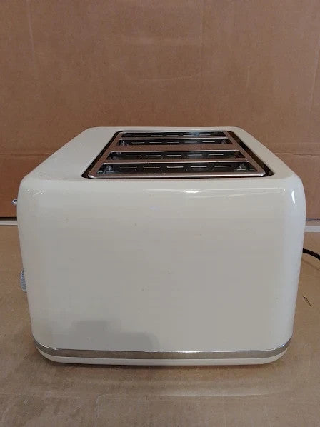 Breville Zen 4 Slice Toaster High Lift Wide Slots Cream Silver Chrome 1800W