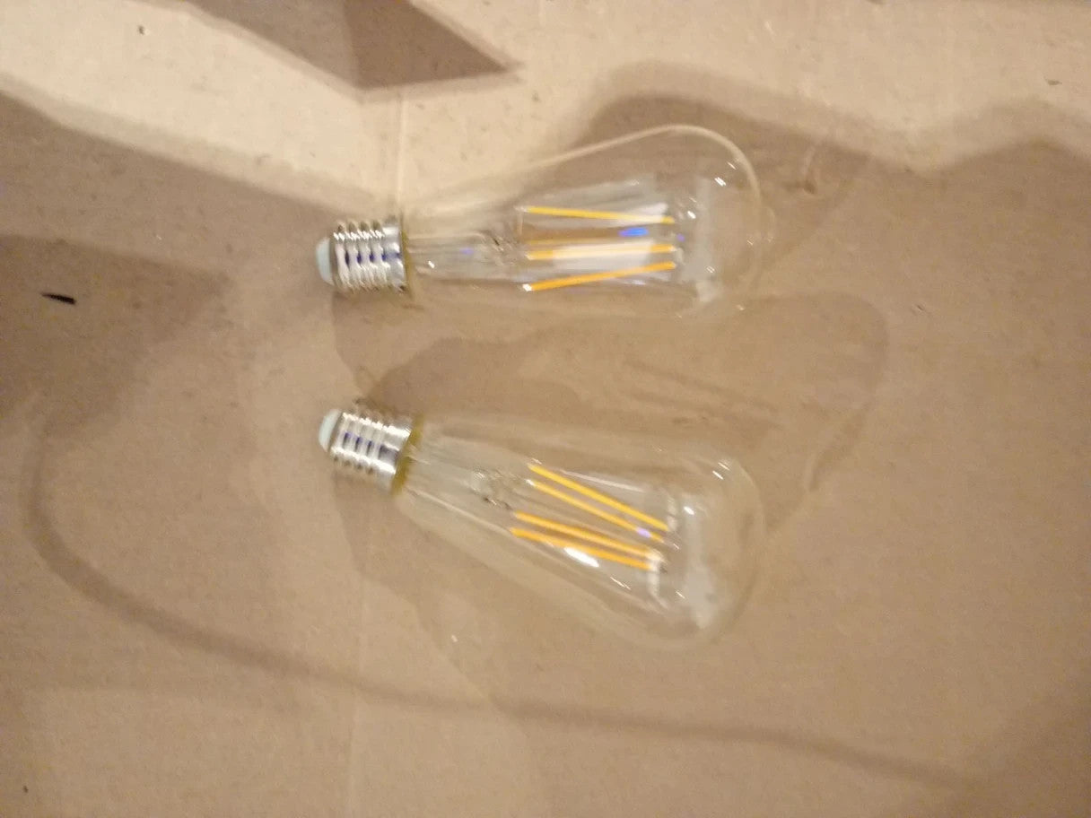 Flsnt Outdoor Light Sensor Dusk To Dawn Light Bulbs 60W Equivalent 7W ST64 LED