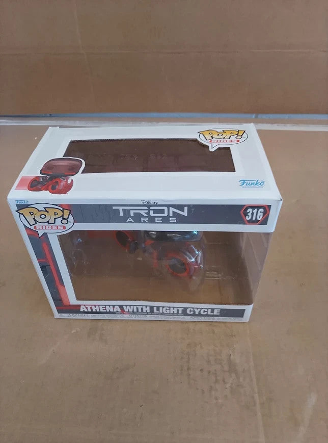 Funko Pop Ride Tron Ares Athena Light Cycle Collectable Vinyl Figure New