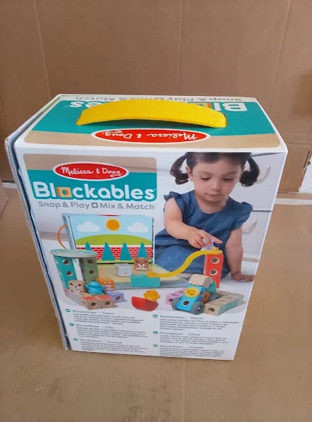 Melissa & Doug Blockables Town Snap Play Educational Toy Set Children 2+ New