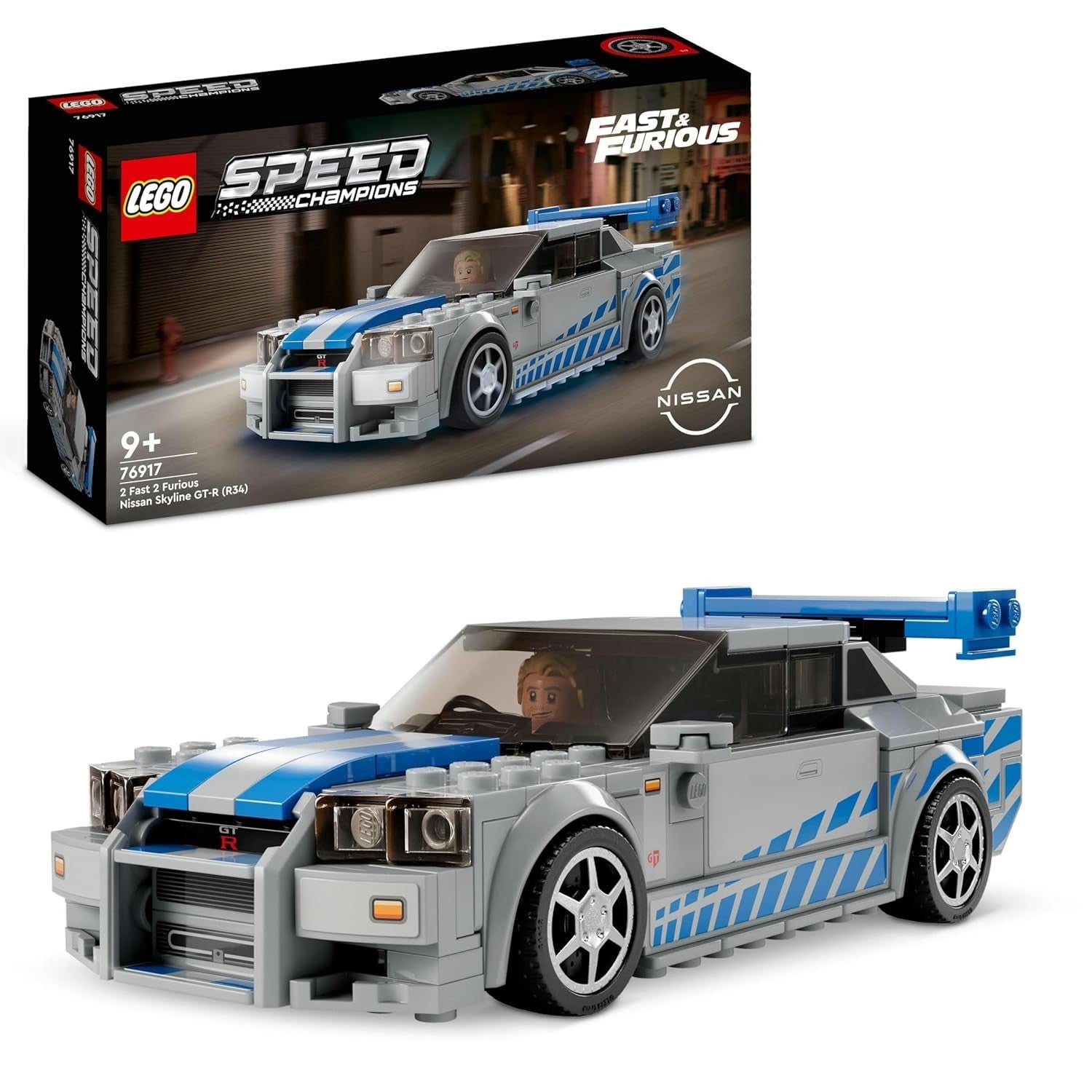 Lego Speed Champions 2 Fast 2 Furious Nissan Skyline GT R R34 Set 9+