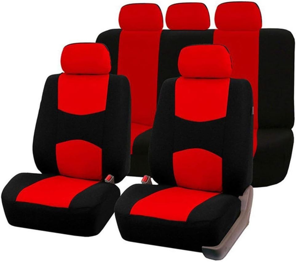 Universal Car Seat Covers Full Set Front Rear Head Rests Breatheable Protectors