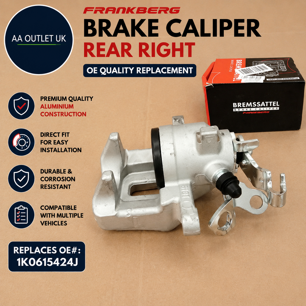 Frankberg Brake Caliper Disc Brake Rear Right Aluminium 1K0615424J II Leon