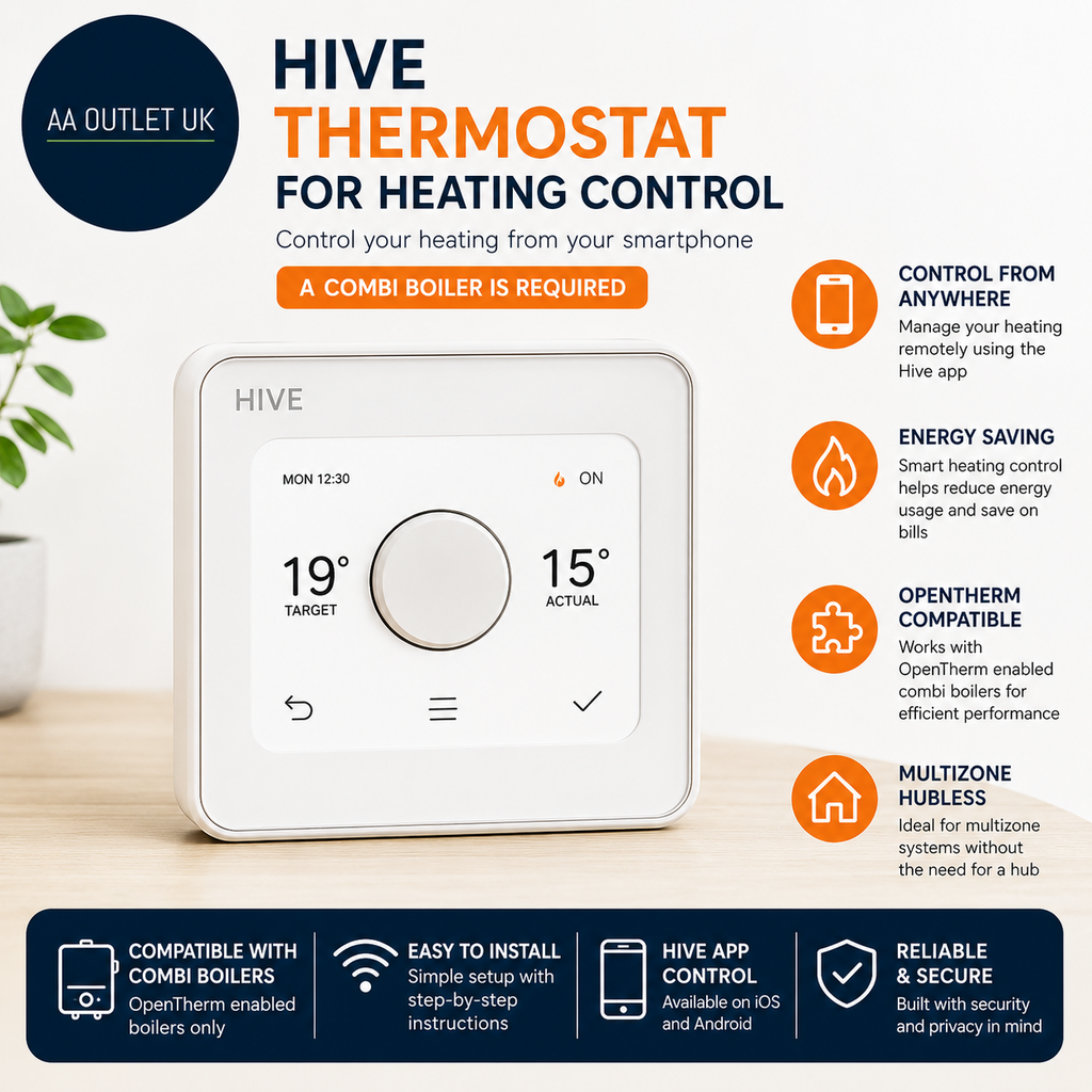 Hive Thermostat For Heating Control Combi Boilers & Multizone Hubless Open Therm