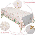 Makarios Baptism First Communion Tablecloth Girls Pink 108x54in New