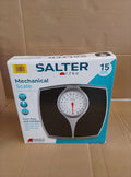 Salter Mechanical Bathroom Scales Black Easy Read Dial 5.5x30x30cm