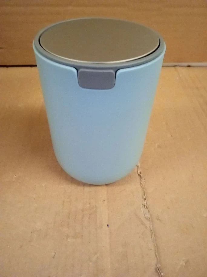 Eko Fandy Table Bin 1.5L Mini Desk Rubbish With Swing Top Lid Blue New