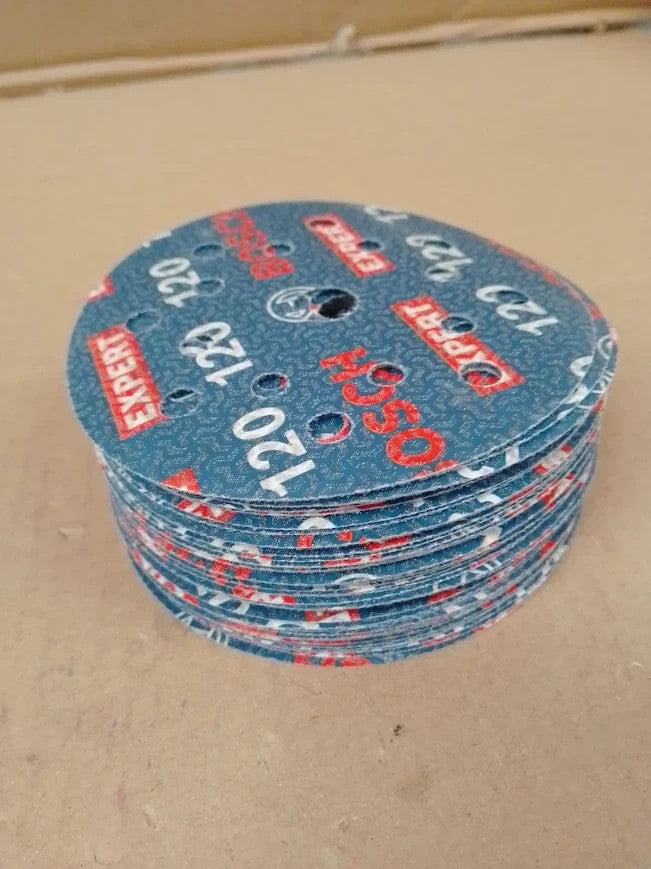 Bosch 50x Expert O780 Foil Sanding Disc 125mm Hardwood Paint On Wood New