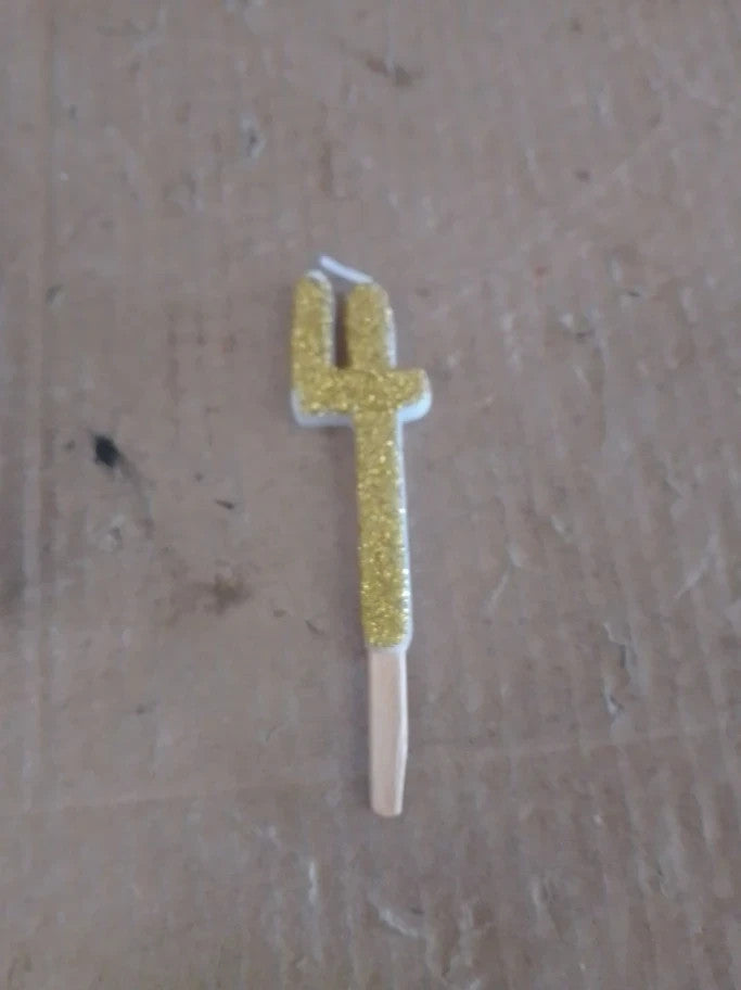 Pme Cake Birthday Candle Gold Glitter Number 4 Perfect For Birthday Party
