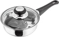 Judge Essentials Two Cup Egg Poacher Stainless Frying Pan 16cm Glass Lid New