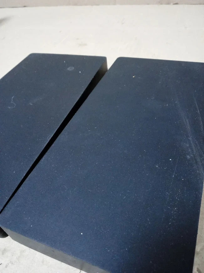 Molenco 2pc Bathroom Trays Silicone Vanity Bathroom Vanity Rectangle Black