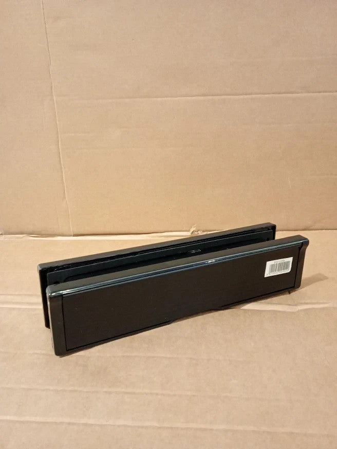 Keypak 30.6cm Door Letter Box Black UPVC Composite Wood Door 40 80mm Design New