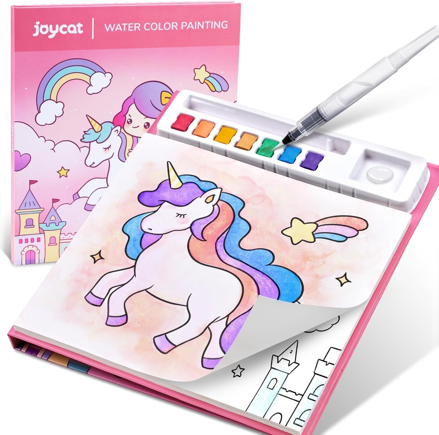 Joycat Paint Water Coloring Books Watercolor Painting Set 14.9 Ounce 2+ New