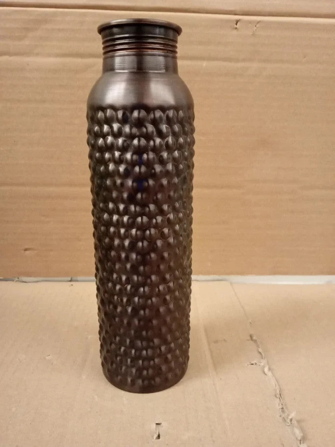 Copper Water Bottle Drinking Ayurvedic Hammered Bottle 34 Oz Reusable