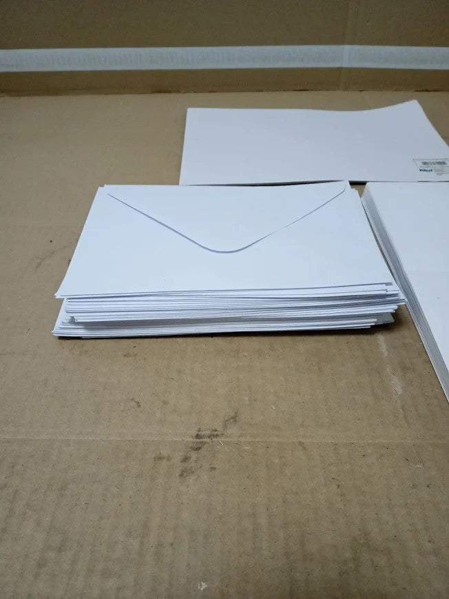 Anitas Plain Blank Cards Envelopes 5x7in White 240gsm Home Wedding Craft New