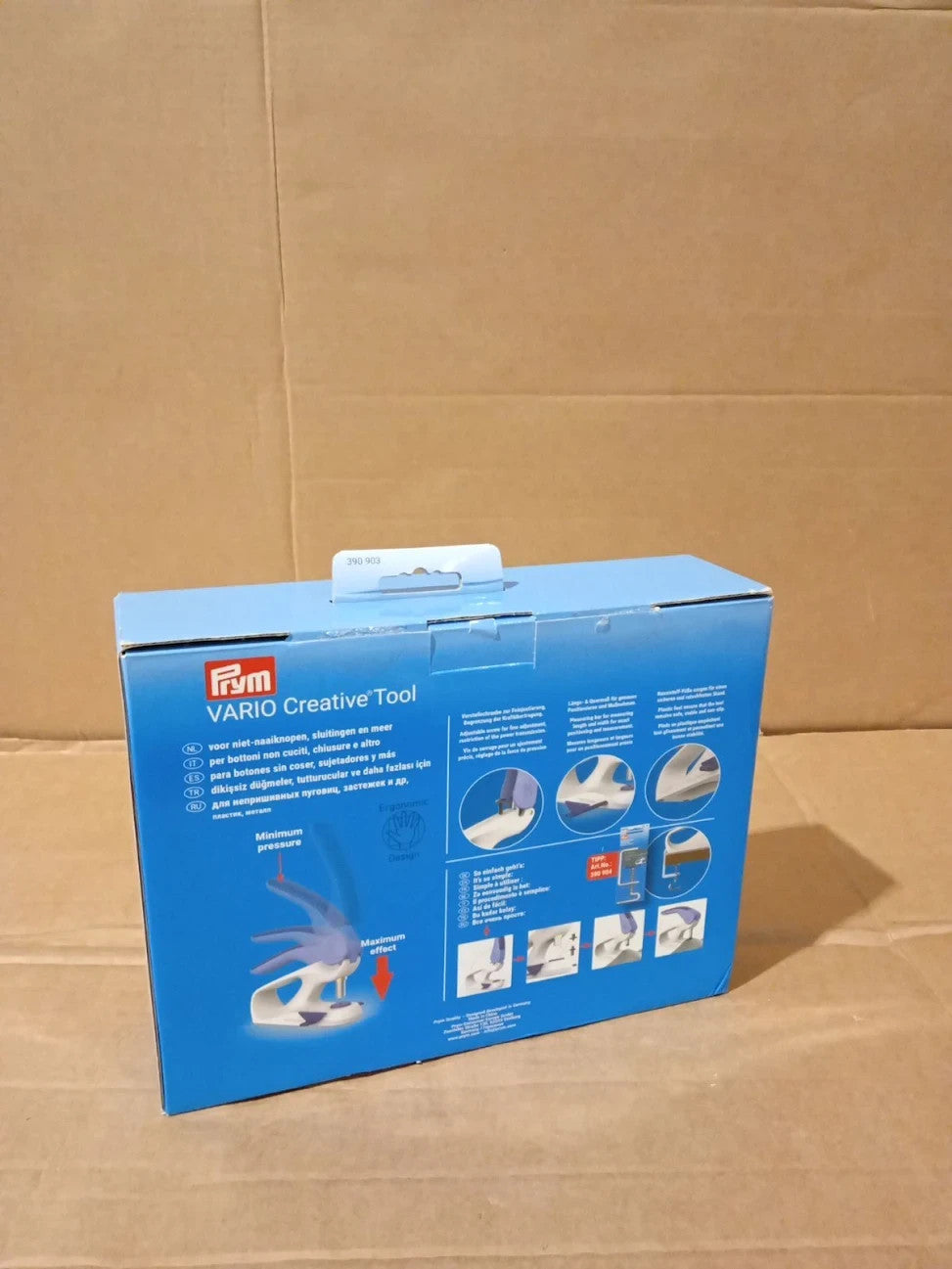 Prym Vario Creative Punching Tool for Press Fasteners 1 Piece White Purple New