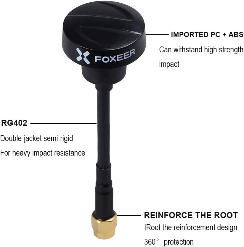 Foxeer Pagoda PRO FPV Antenna 5.8G RHCP RP SMA Male 86mm Drone Heavy Duty New