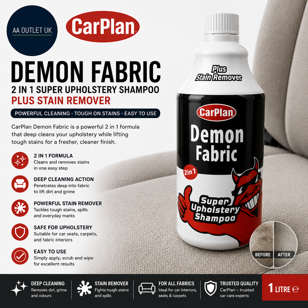 CarPlan Demon Fabric 2 in 1 Super Upholstery Shampoo Plus Stain Remover 500ml