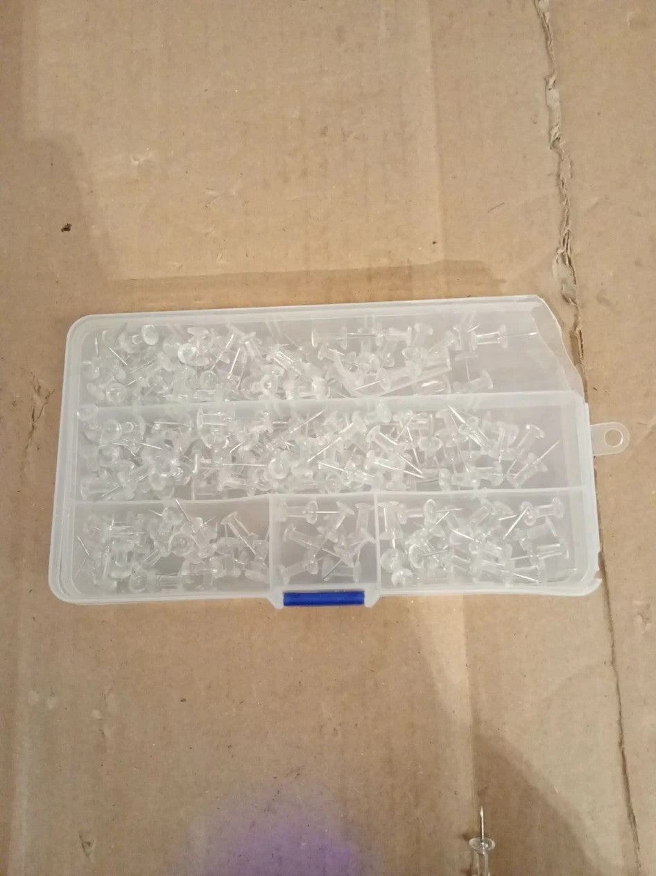 Clear Push Pins Stainless Steel Drawing Notice Board Cork Board Poster Home New