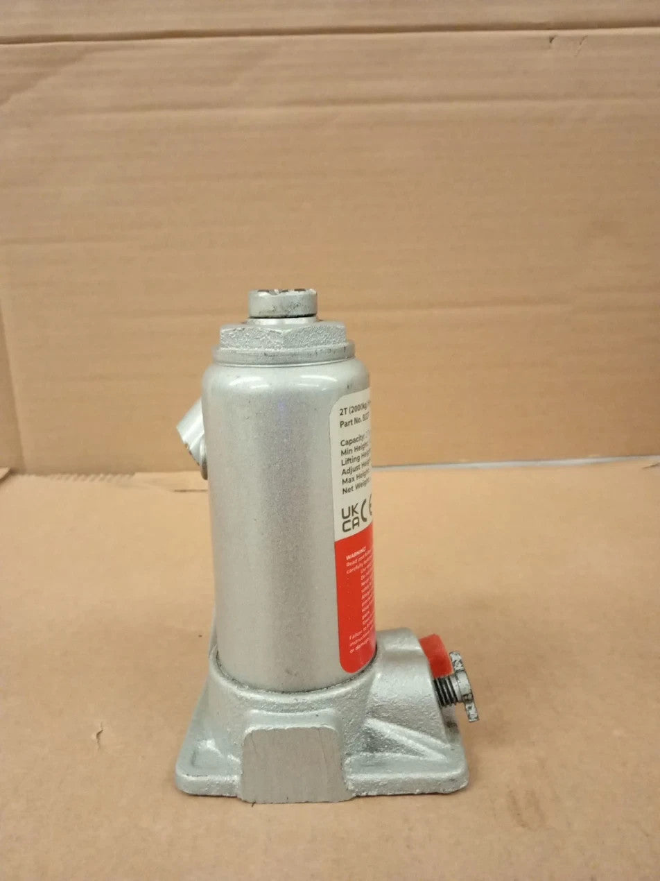 Simply Auto 2T Hydraulic Bottle Jack BJ2T 2 Tonne 2000kg Silver Durable Design