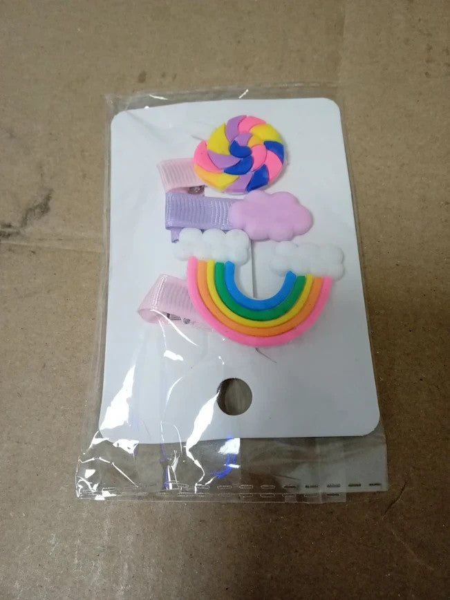 Unicorn Gift Set Kids Jewellery Hair Clips Rainbow Party Bag Girls