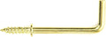 Sisi UK Large 50mm Dresser Hooks Brass Screw Cup L Shape Hanging Hanger New