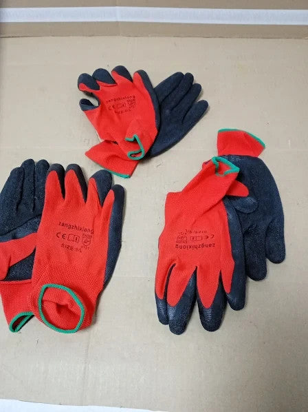 Zangzhixiong Gardening Proof 4 Pairs Rubber Work Gloves Superior Grip New