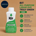 Rit All Purpose Liquid Dye Truly Green 236ml Cotton Nylon Wool Fabric