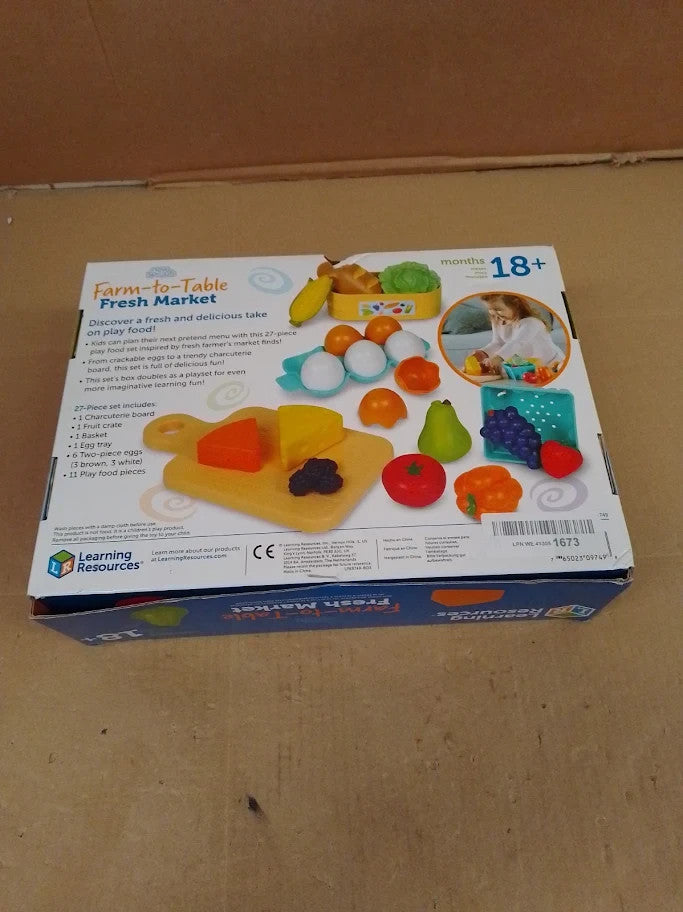 Learning Resources New Sprouts Farm Table Fresh Market Play Food 2+ New