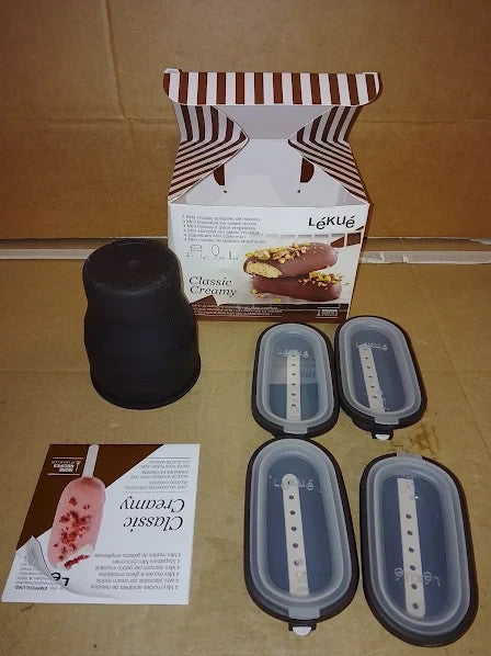 Lekue Classic Creamy Ice Cream Moulds 4 Unit Brown 3400235SUR 14x11.5x10.7cm