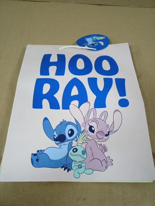 Hallmark Large Gift Bag 2pc Birthday Disney Lilo & Stitch Angel Disney New