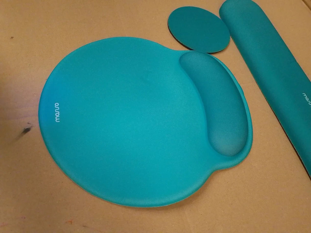 Mosiso Wrist Rest Support Mouse Pad Keyboard Set Circle Curved Ergonomic