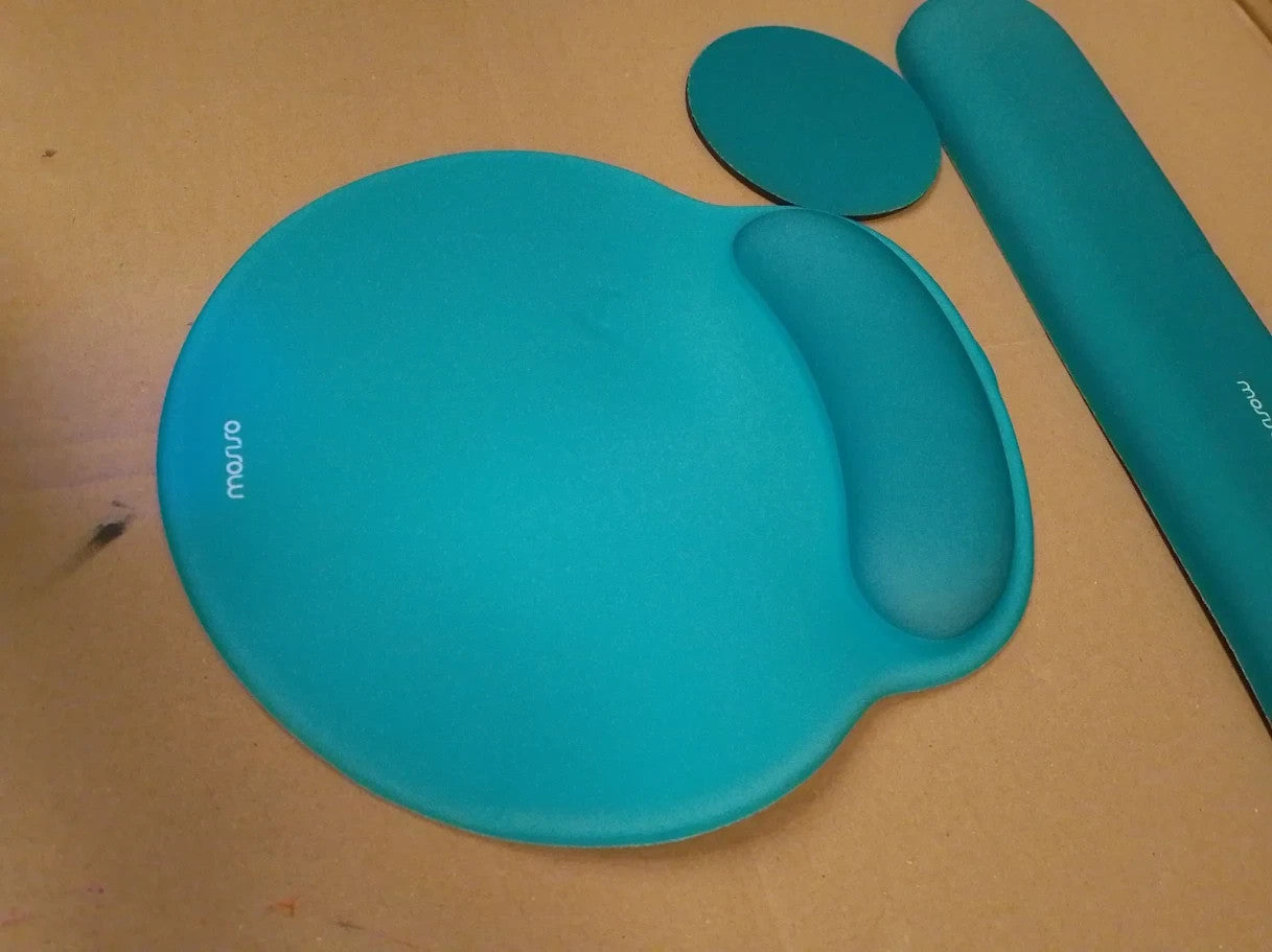 Mosiso Wrist Rest Support Mouse Pad Keyboard Set Circle Curved Ergonomic