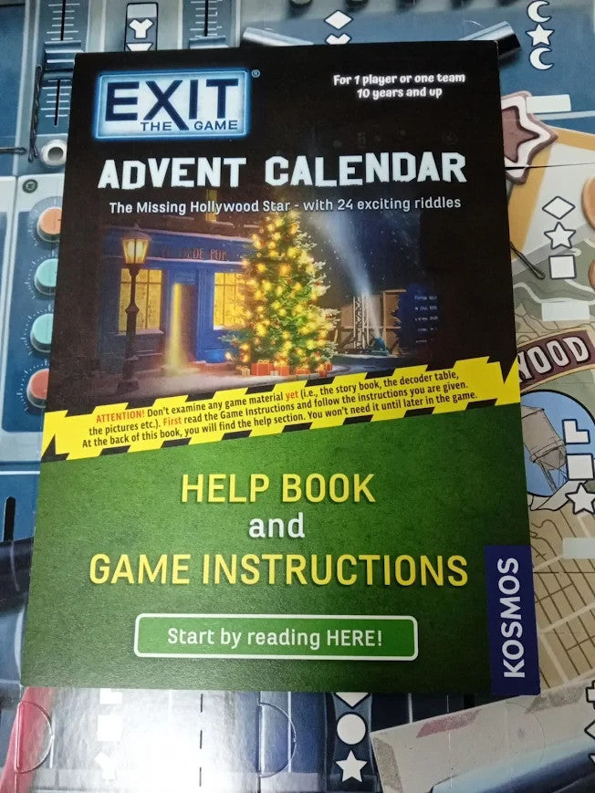 Thames & Kosmos EXIT Advent Calendar The Missing Hollywood Star Escape Room New