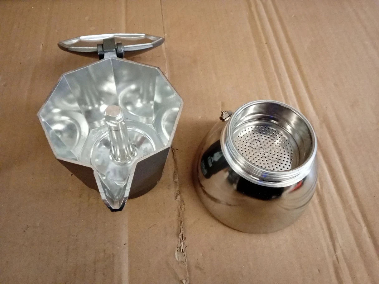Bialetti Brikka Induction Coffee Maker 4 Cup 170ml Espresso Bar Style Silver New