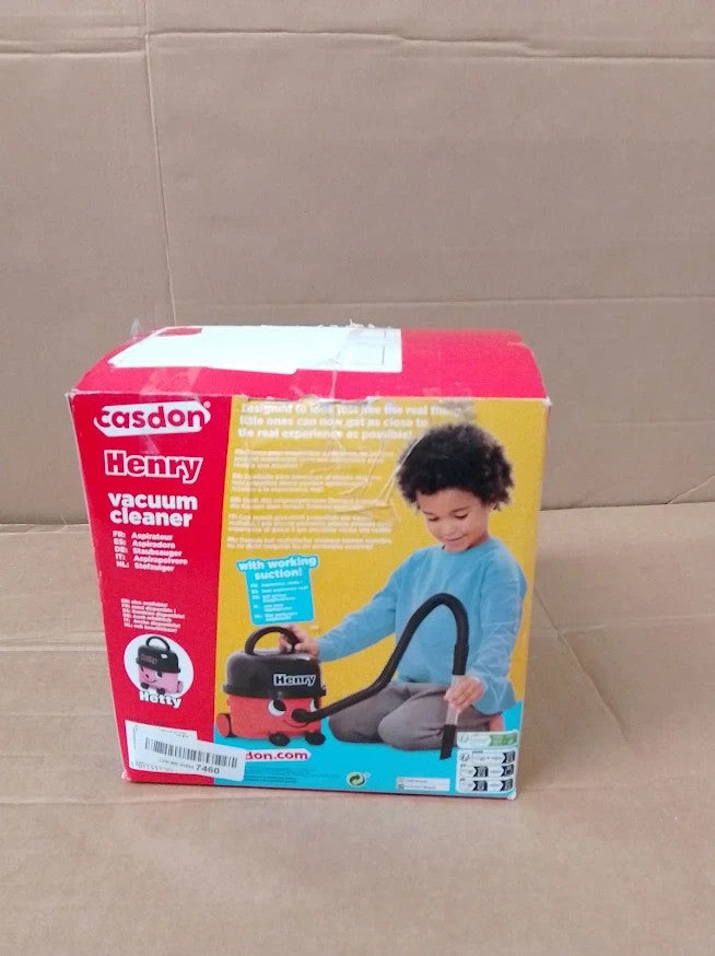 Casdon Henry Vacuum Cleaner Toy Red Real Function Kids Cleaning Set 3+ New