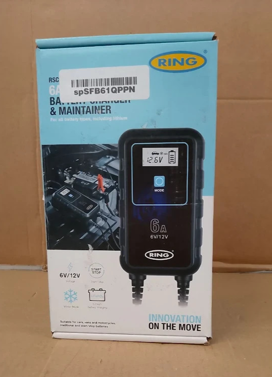 Ring SmartCharge 6A Car Battery Charger Maintainer AGM EFB Lithium Design