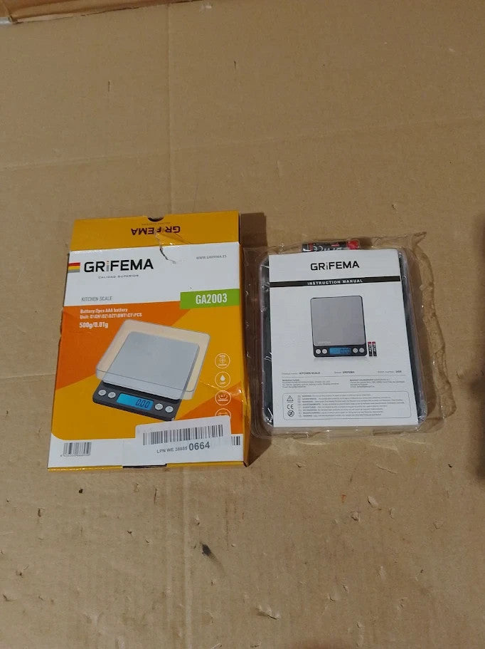 Grifema GA2003 Digital Kitchen Scales Trays 500g 0.05g Food Weighing New